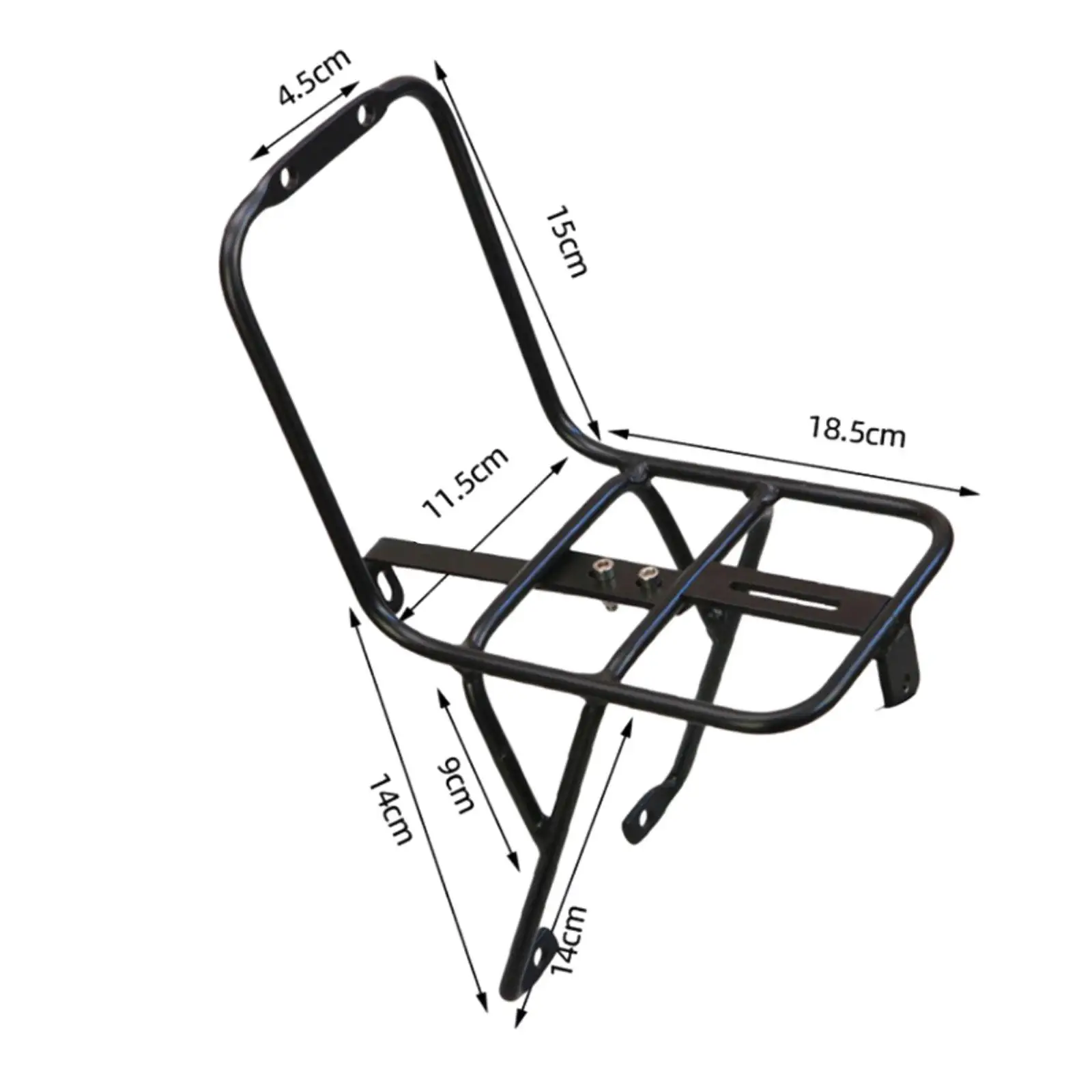 Bicycle Front Rack Aluminum Alloy Accessories Bike Front Carrier Rack for Long Distance Cycling Touring Travel Riding Black