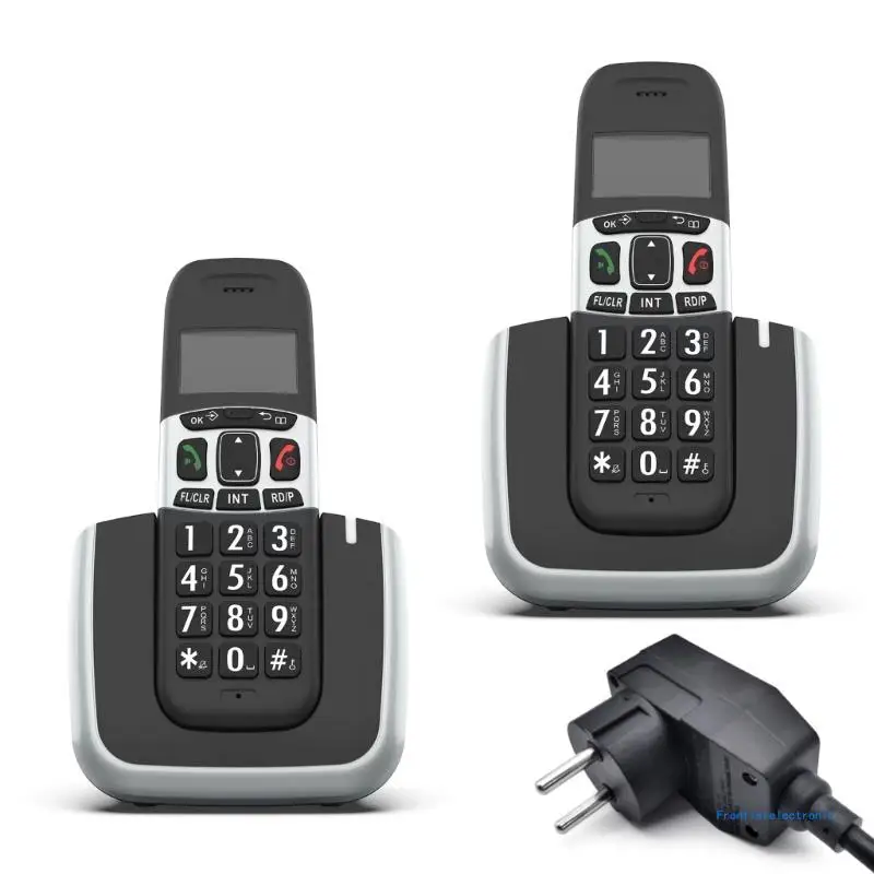 D1004-D Cordless Telephone With Answering Machine Large LCD CallerID Storage Redials Low Radiation for Home Business