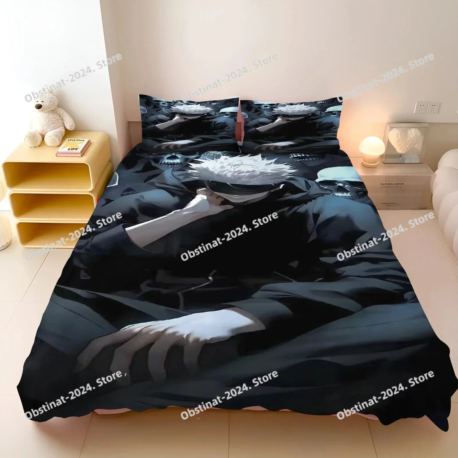 Jujutsu Kaisen Bedding Set Anime Duvet Cover Sets Japan Famous Comforter Bed Linen Twin Queen King Single Size Dropshipping Gift