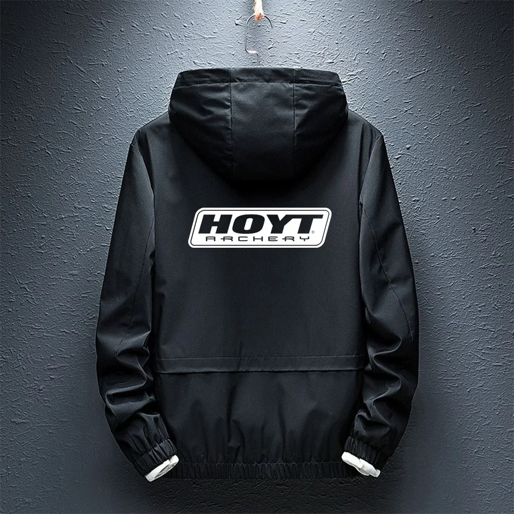 Hoyt tiro con l'arco stampato 2023 nuovi uomini giacca con cappuccio Techwear primavera e autunno maglione abbigliamento confortevole Casual uomo vestiti cappotto