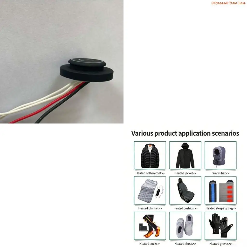 4 Wire Temperature Control Switches Silicone Button With 3 Speed Setting W91B