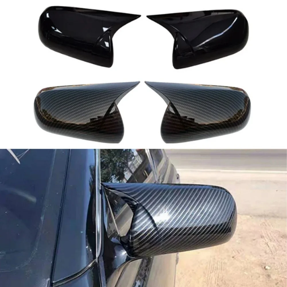

Car Upgrade Carbon Fiber Glossy Black Door Mirror Cover For Toyota Vios 2010 2011 2012 Car Rearview Accessories Car Stickers
