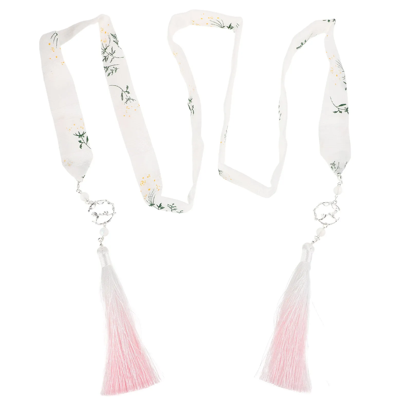 

Hanfu Hair Ribbon Gradient Tassel Artificial Silk Soft Fabric Traditional Chinese Hair Rope Vintage Style Accessories