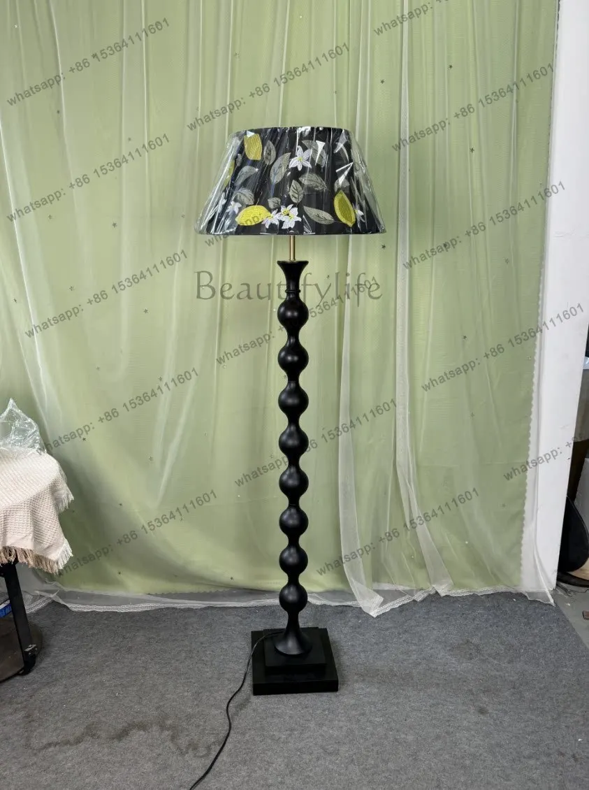 Medieval floor lamp luminous object, high-end bedroom next to the sofa in the living room, household ornament