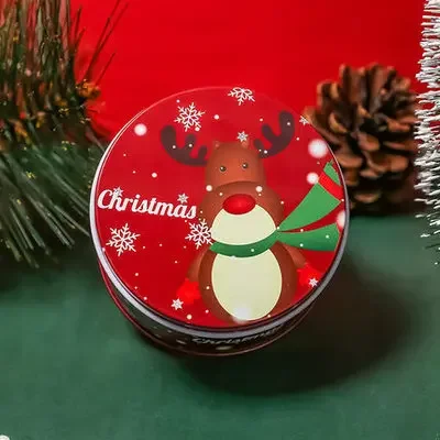 

Christmas Scented Candle Tin Jars Round Candle Container Candy Tin For Gift Giving Empty Can Candy Box 2022 Home Decoration