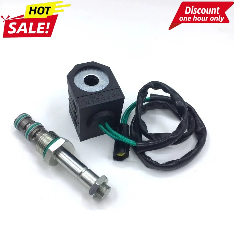 

Excavator Parts for Doosan Daewoo Hyundai 150/200/215/225-7 Pilot Safety Lock Solenoid Valve Spool