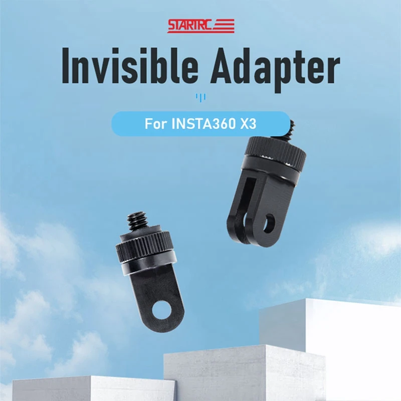 Adapter for Insta36 X3 /One X X2 Action Camera Extension Rod Stable Connection 1/4 Screw Mount Base Aluminum Alloy Connecting