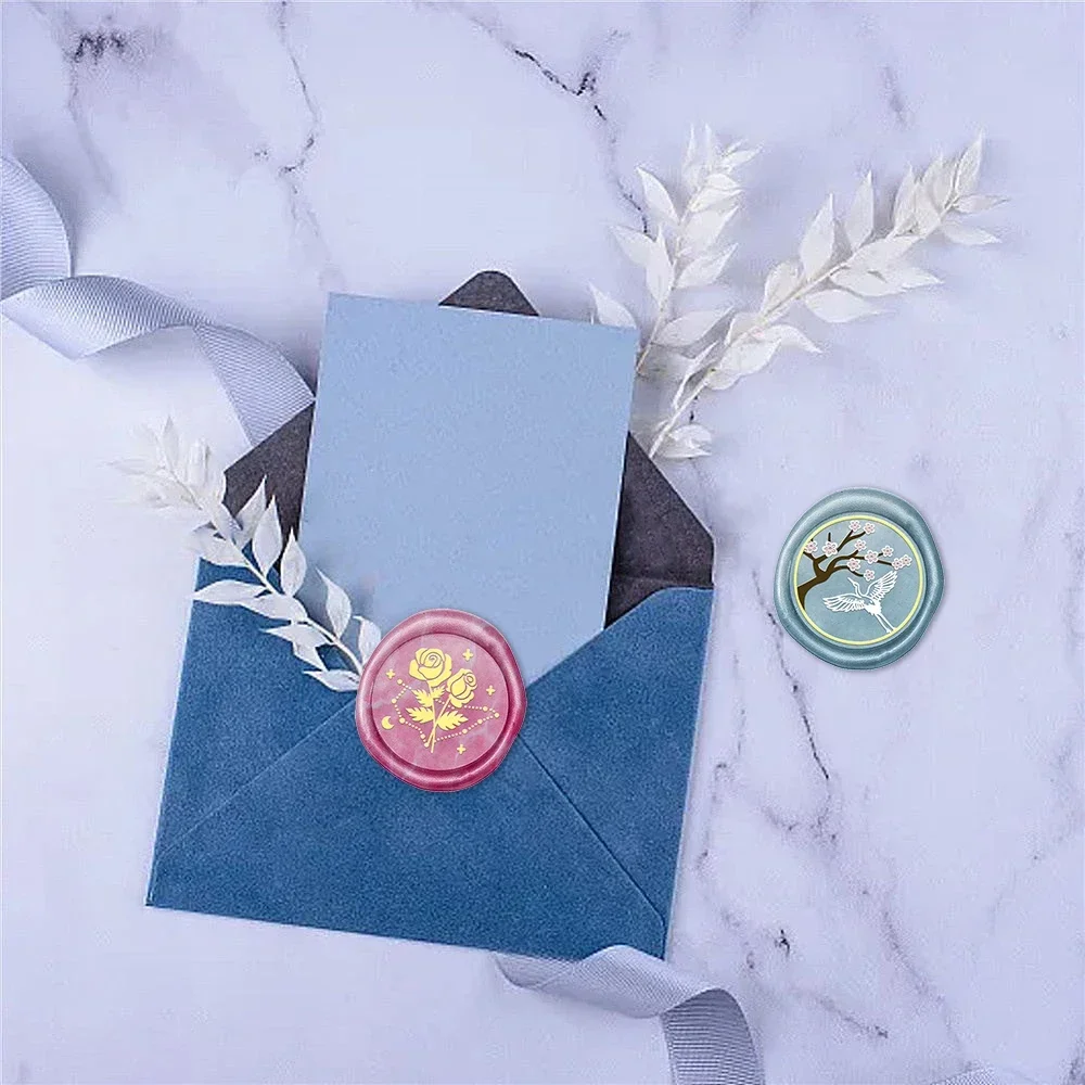 Vintage Wax Seal Stamp,Removable Wax Seal Stamp Brass Stamp Head Eyes Animal Moon Pattern For Decorating Envelopes Greeting Card