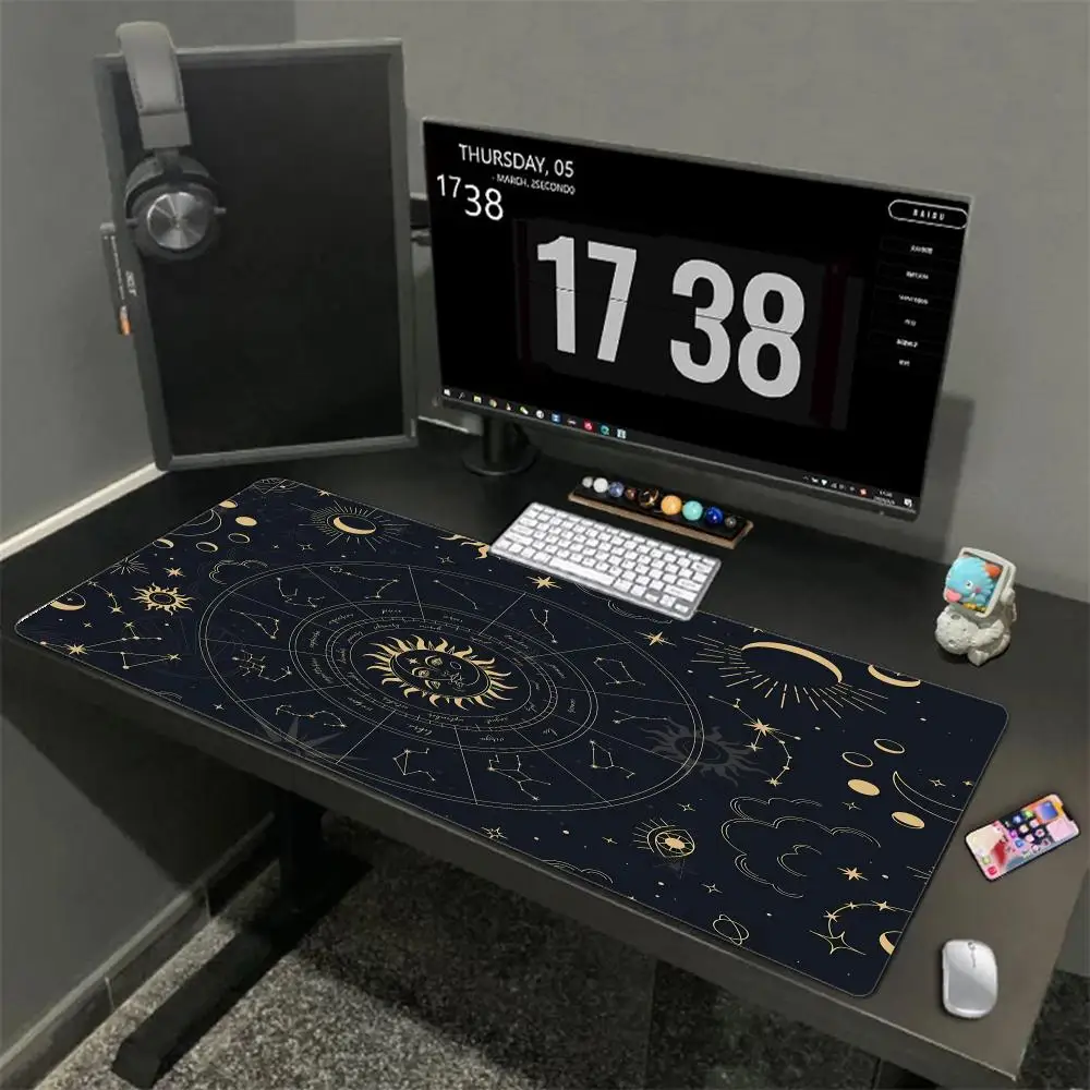 

Oversized personalized gaming computer keyboard pad for office use with locked edge mouse pad