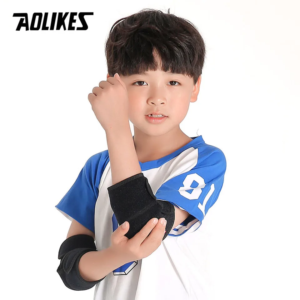 AOLIKES 1 Pair Thick Sponge Elbow Brace Support Pads Kids Sport Roller Skating Cycling Skateboard Elbow Protector For Children