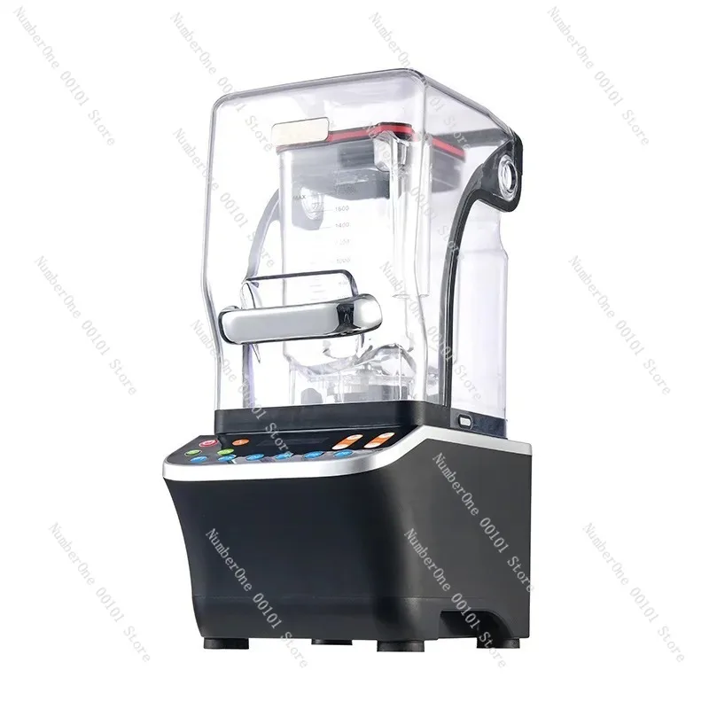 1.8L High Speed Fruit Smoothie Blender Ice Crusher Full-Automatic Belt Sound Enclosure Slush Machine