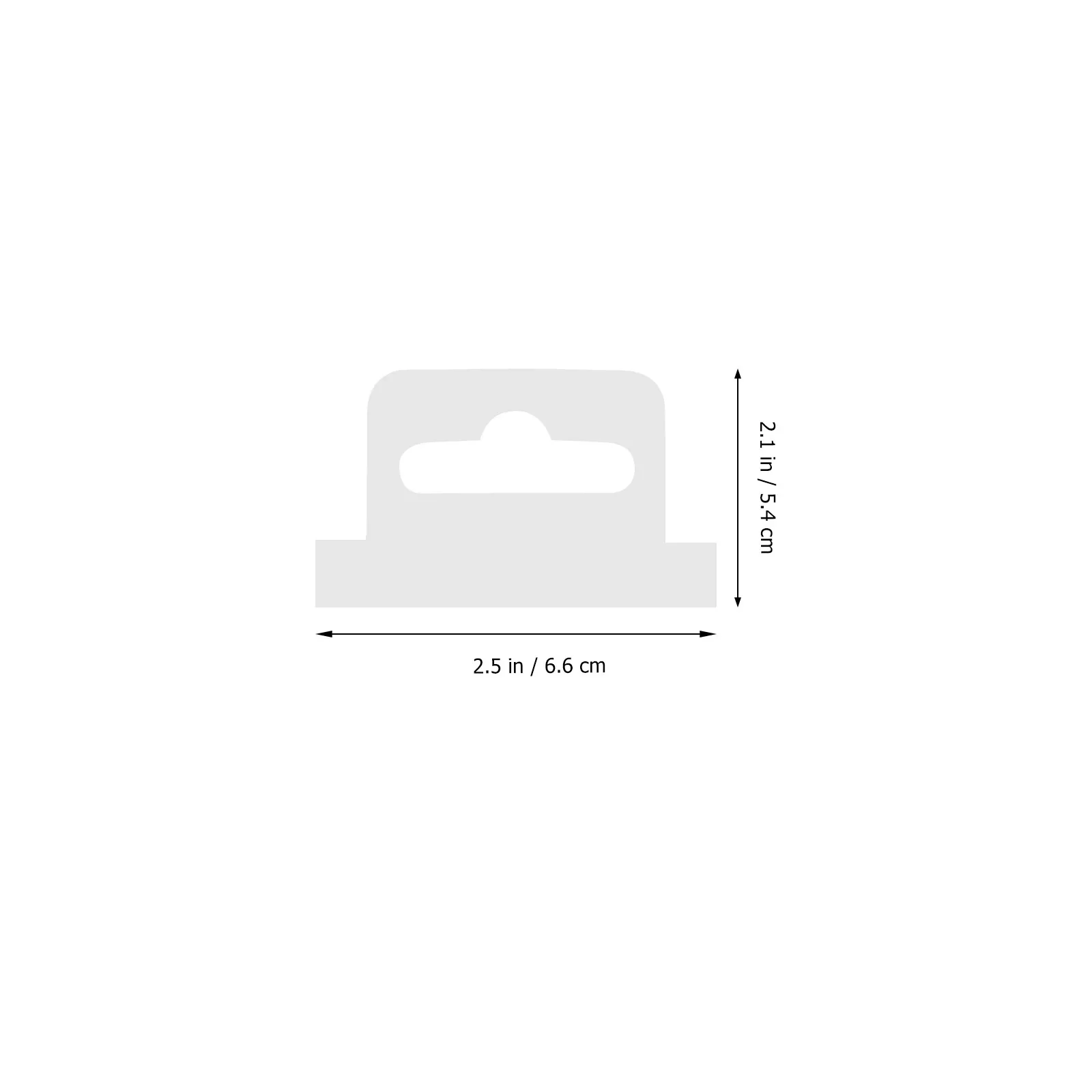 300Pcs Self-Adhesive Hanging Tabs PVC Clear Retail Display Hooks for Supermarkets Shelves Merchandise Lightweight Goods Sticky