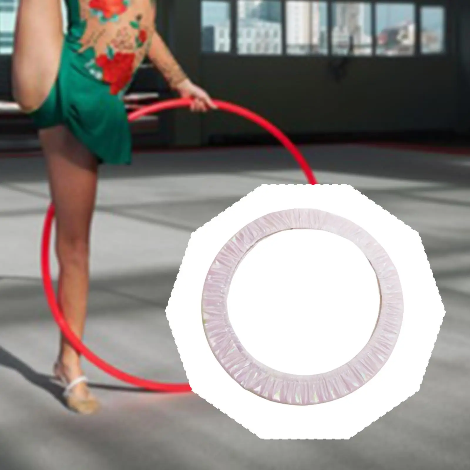 Funda Protectora para Aro de Gimnasia Rítmica, Cubierta Elástica de Nailon Resistente a Arañazos para Anillos de Danza y Fitness, Accesorio Portátil