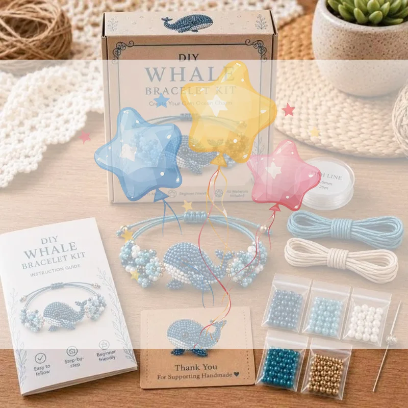 DIY Beaded Bracelet Making Kit Cute Animal DIY Bracelet Beading Kit Octopus Owl Bee Fox Design Hand Jewelry Craft Set Home Deco
