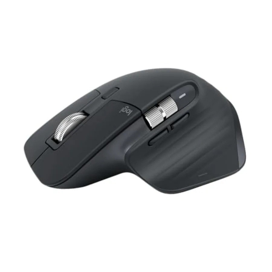 Wireless mouse for office use graphite-colored rubberized plastic ultra-fast scrolling and quiet clicks with 8K DPI precision o