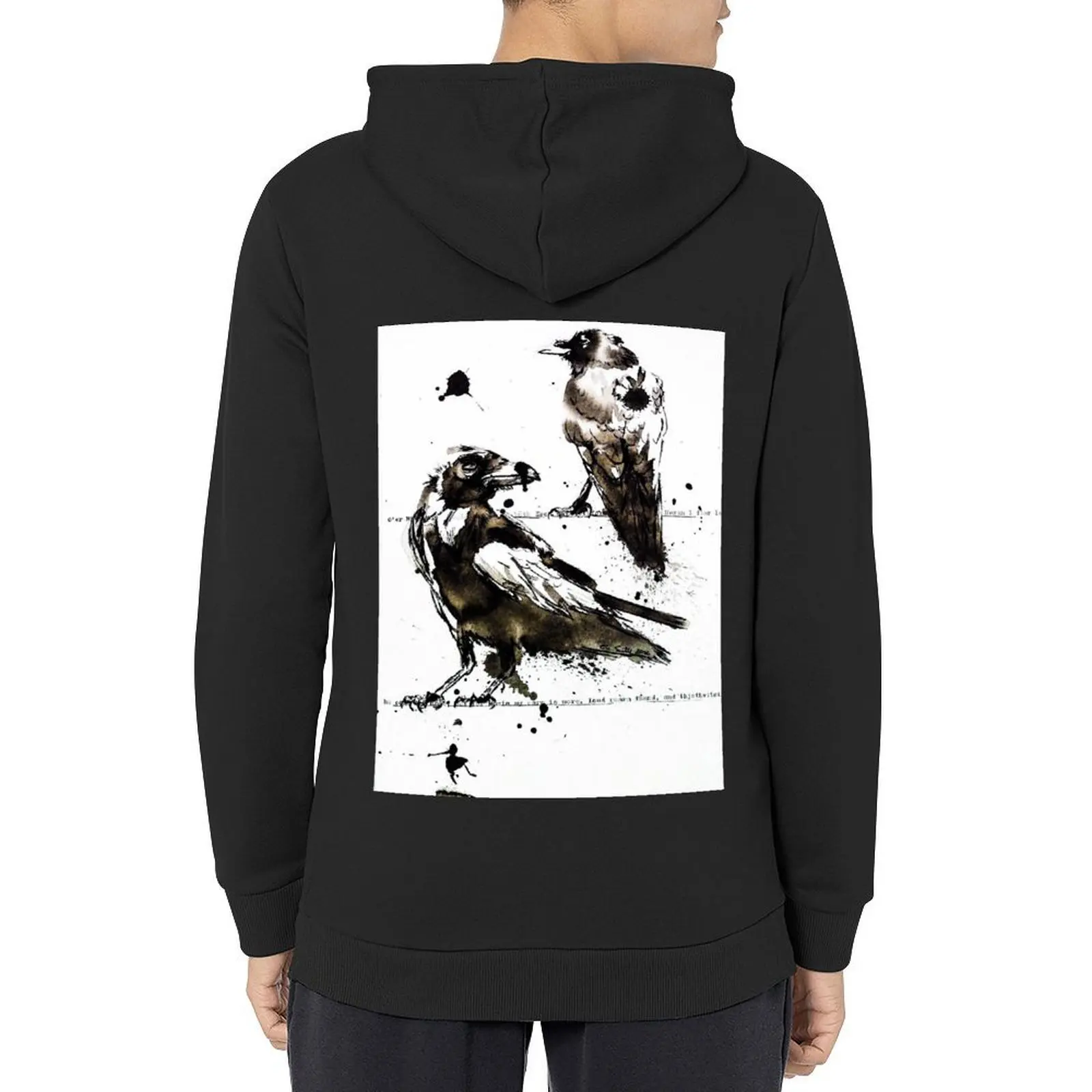 

Hugin & Munin Hoodie blouse korean style clothes korean autumn clothes graphic t shirts men designer hoodies