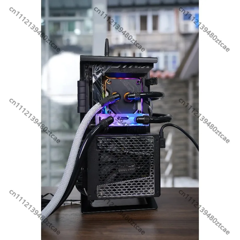 Custom Open Frame Split Liquid Cooling PC, Open Style Split Water Cooling Desktop Host for Hardware Testing Overclocking PC Mod
