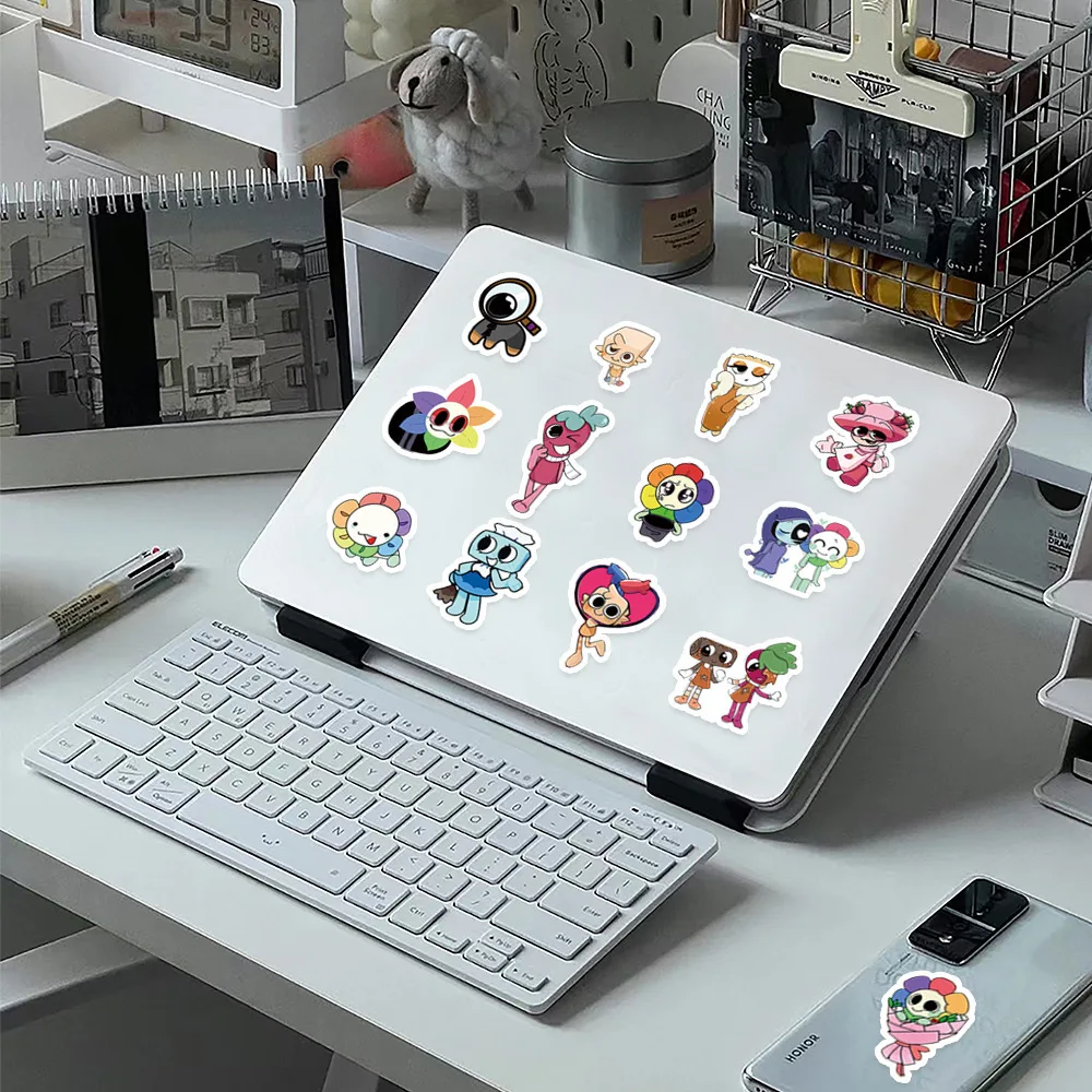 50PCS Funny Dandys World Cartoon Stickers DIY Decoration Waterproof Skateboard Notebook Luggage Laptop Phone Fridge Decals