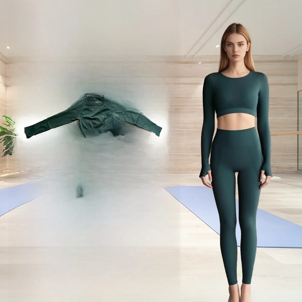 

Женский спортивный костюм для йоги для похудения, новая одежда для фитнеса с длинными рукавами, узкие брюки, одежда для бега