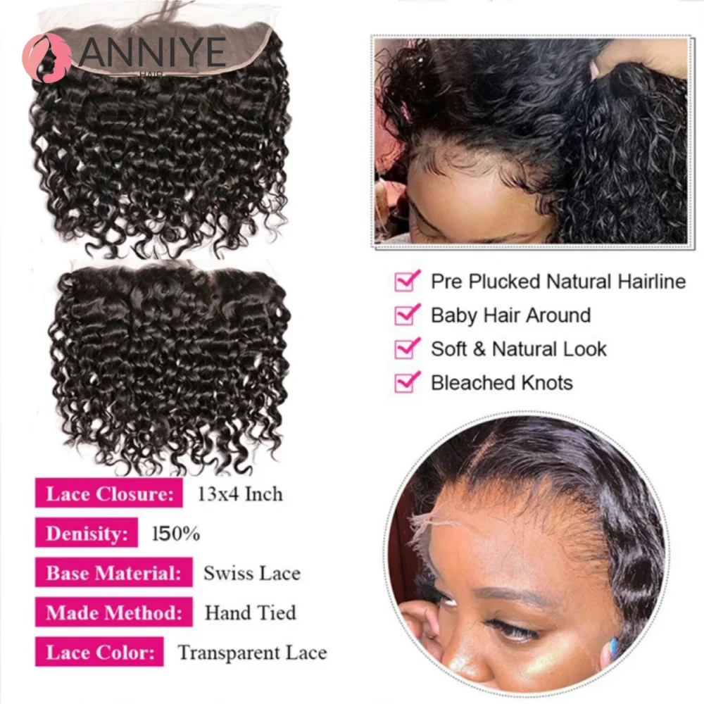 13x4 Lace Frontal Human Hair Kinky Curly Lace Frontal For Women Baby Hair Transparent Brazilian Human Hair Lace Frontal Closure
