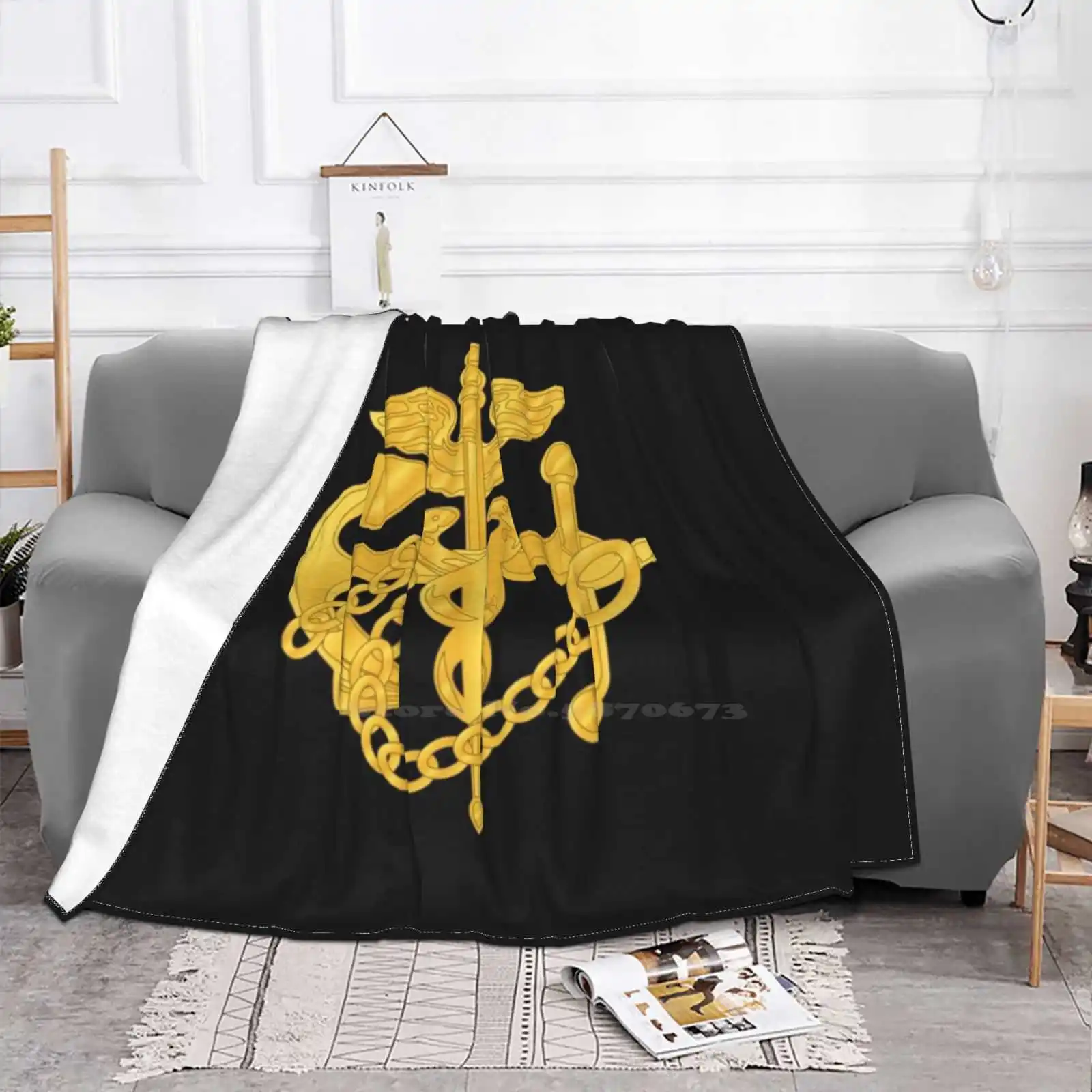 Usphs-Public Health Service Wo Cross Wo Txt Soft Warm Light Thin Blanket Vietnam Wwii Dui Ssi Us Army Veteran Retired Crest