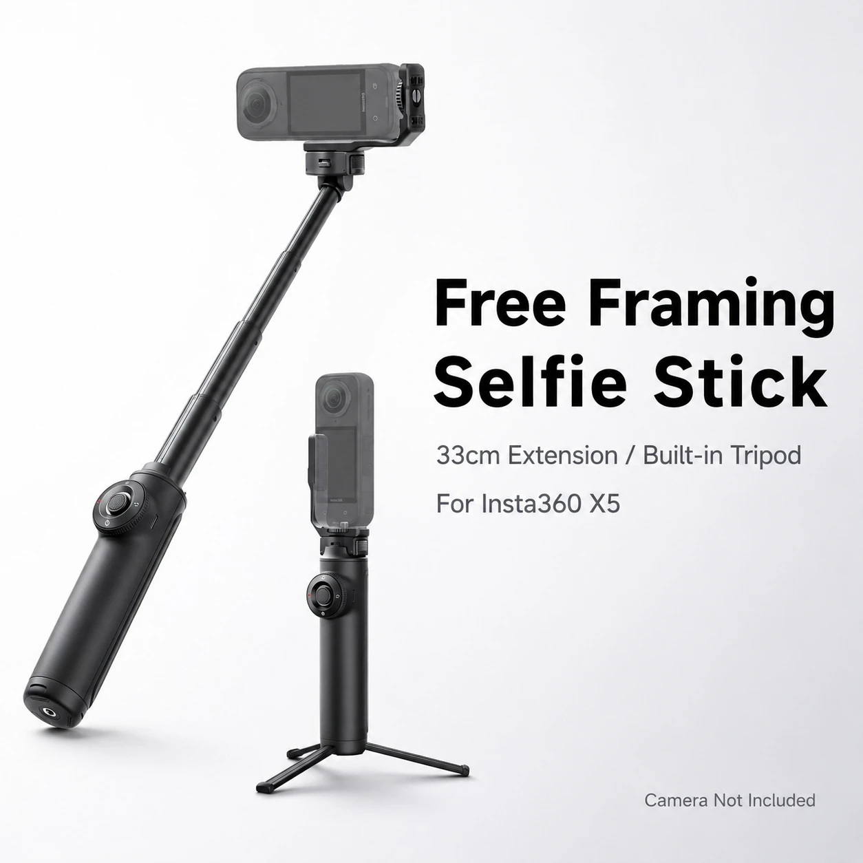 Free Framing Selfie Stick for Insta360 X5 Action Camera Accessories