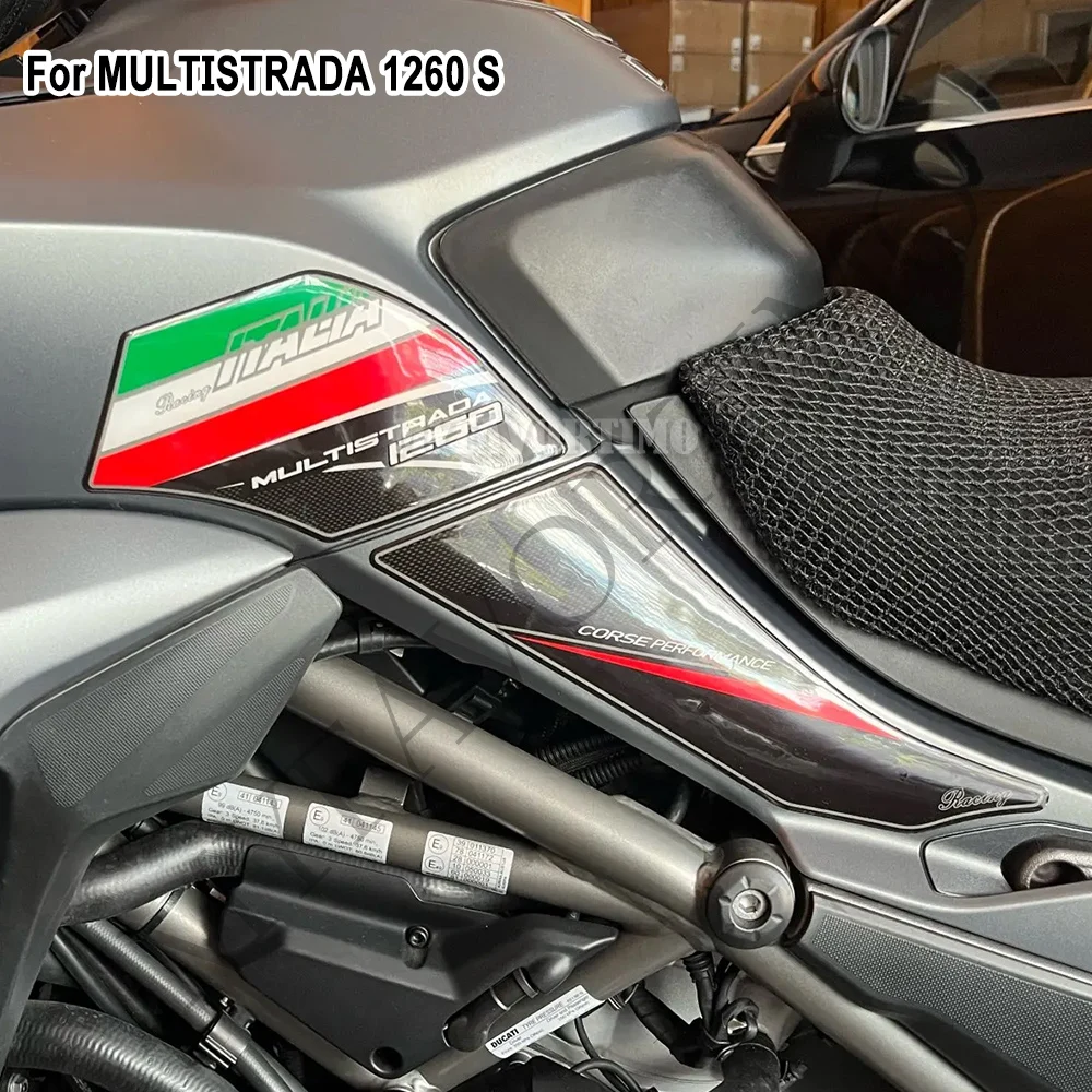 

1260S Motorcycle Fuel Oil Tank Pad Grips Stickers Protector Knee Decals For Ducati MULTISTRADA 1260 S 1260S