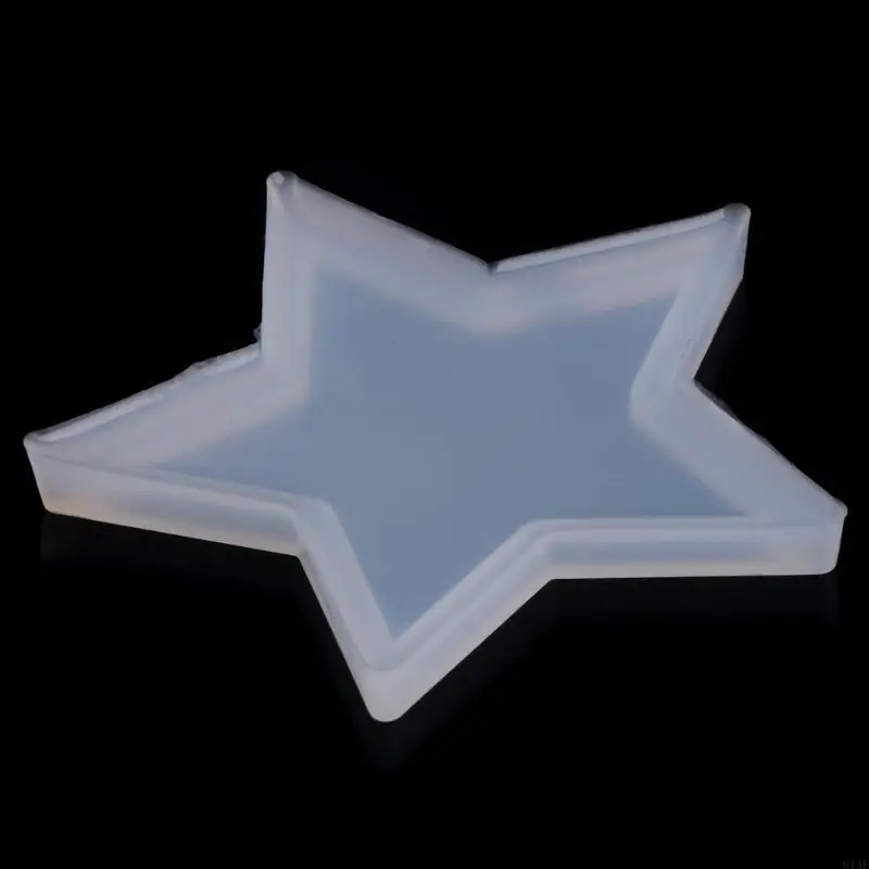 

91AF Five-pointed Star Ornaments Resin Casting Silicone Mold Woman Keychain Decorative Pendant Jewelry Mold for DIY Crafts