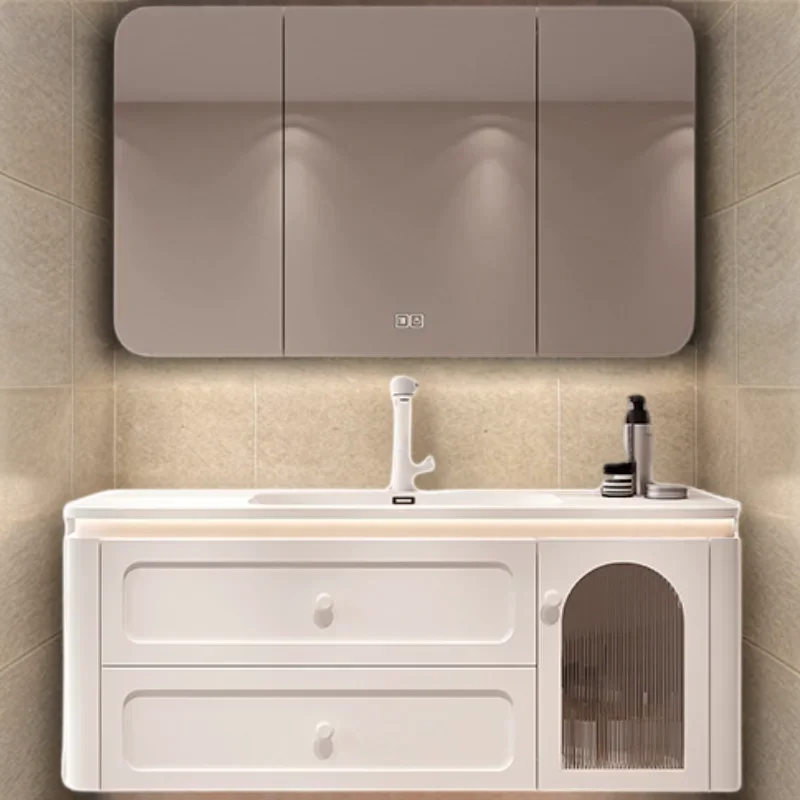 Sink Base Cabinet Storage Shelf Wc Furniture Kitchen Towel Floor Bathroom Luxury Locker Column Space Saving Tuya Smart Home