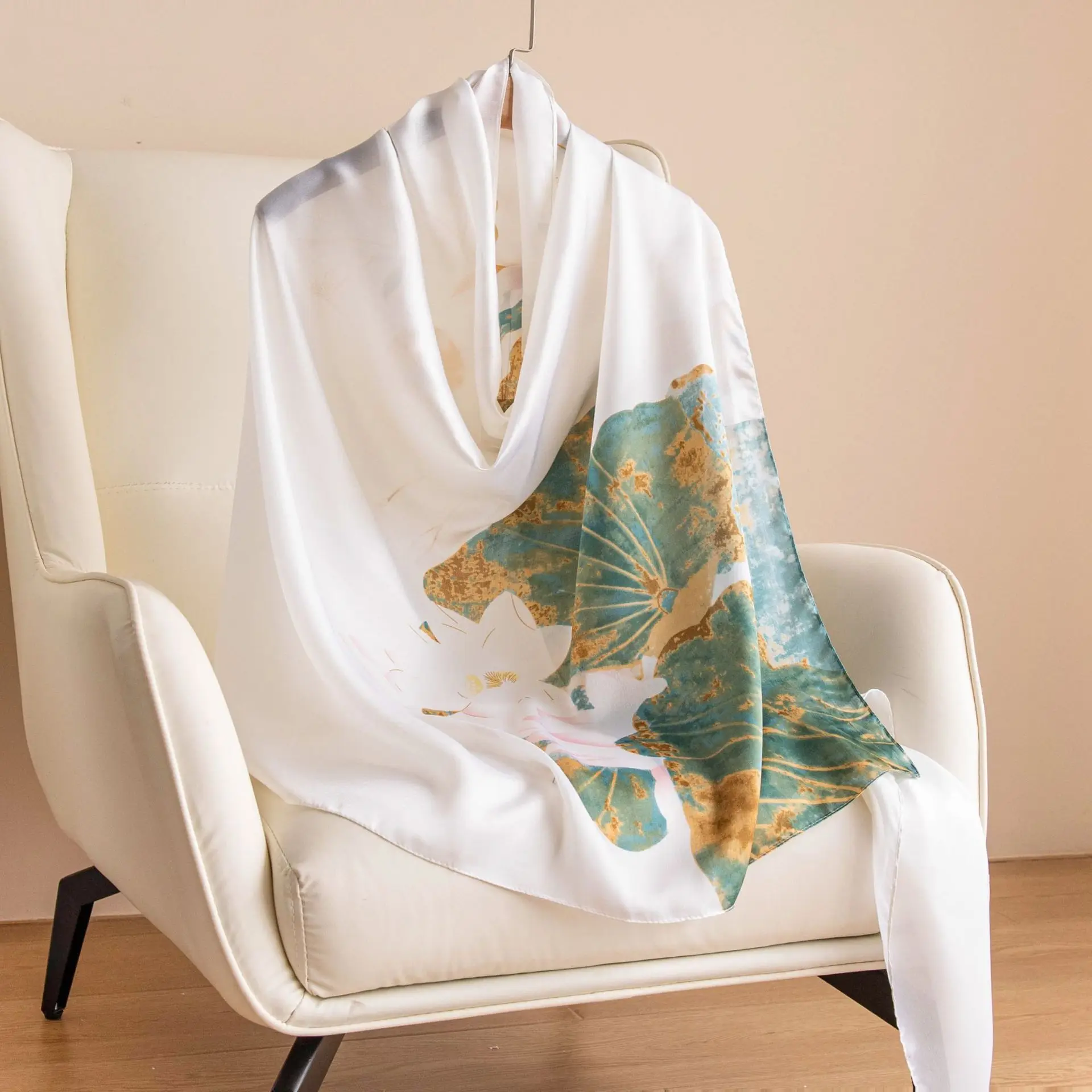 

2025 New Summer Shawl Scarf Strip High Sense Sun-Proof All-Matching Fashionable Outerwear Female Imitated Scarves