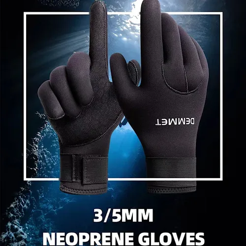 Imagen 2 del producto Guantes calefactables de neopreno para buceo de 3mm y 5mm para hombre y mujer, traje de neopreno para buzo, snorkel, canoa, pesca submarina, guante de caza subacuática