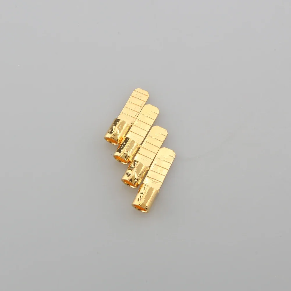 6pcs Gold Plated C45-4 C45-6 C45-10 C45-16 square insert DZ47 open pin shaped copper solder joint nose cold pressed End