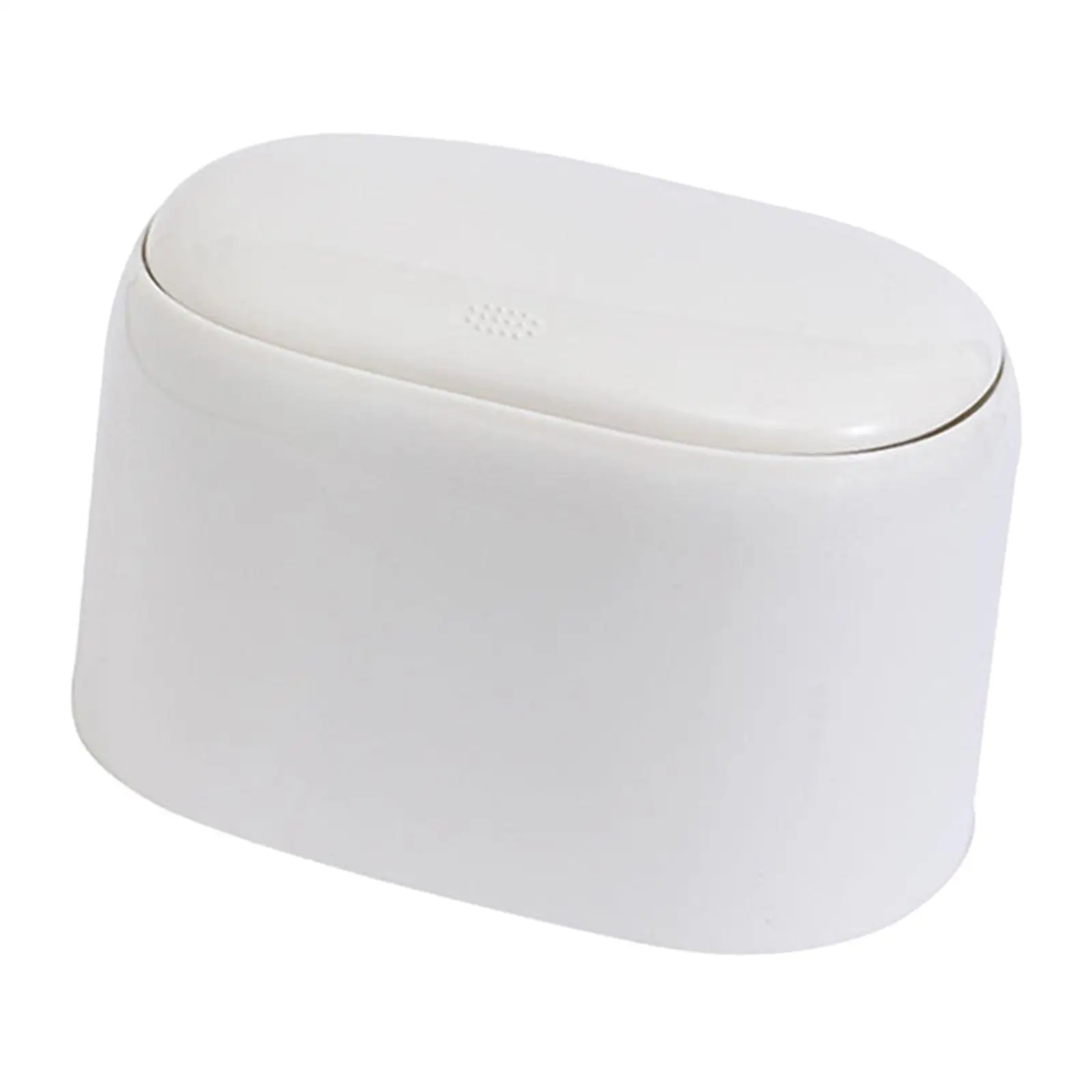 

Mini Desktop Trash Can Cartoon Stylish Press Lid Garbage Bin Paper Bin Wastebasket for Tabletop Countertop Vanity Desk Household