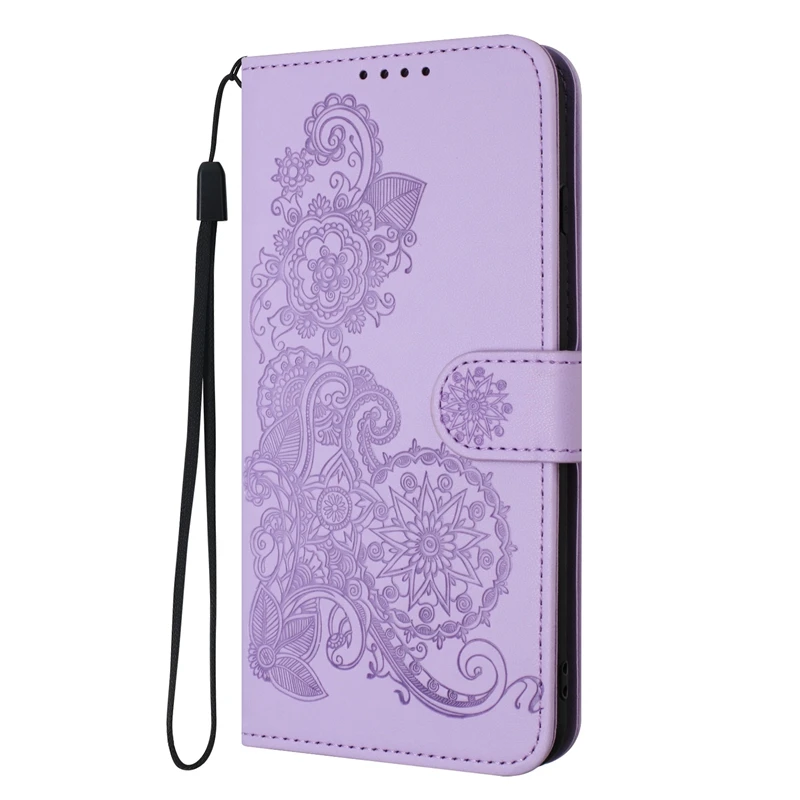 For iPhone 15 Pro Max Case Paisley Leather Case on For iPhone 15 11 12 13 14 Pro Max SE 2022 7 8 Plus X XR XS MAX Phone Cover