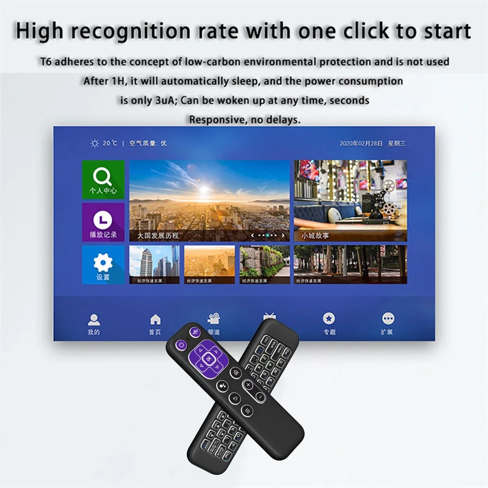 เมาส์ไร้สายและคีย์บอร์ดรีโมทคอนโทรลแบบคู่ 2.4G BT 5.2 พร้อมไจโรสโคป ตัวรับสัญญาณ USB คีย์บอร์ดขนาดเล็กสำหรับกล่องสมาร์ททีวี