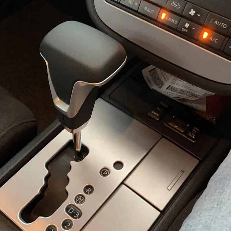 For Toyota Land Cruiser 200 Crown Corolla Rav4 Gearbox Handle Leather Thread Car Automatic Transmission Gear Knob Gear Lever 3