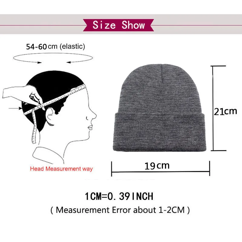 Solide Mützen Hut frauen Gestrickte Hüte Für Männer Kappe Herbst Ski Maske Weibliche Motorhaube Schädel Skullies Stricken Frauen Winter beanie Hut Kappe – Detail 3
