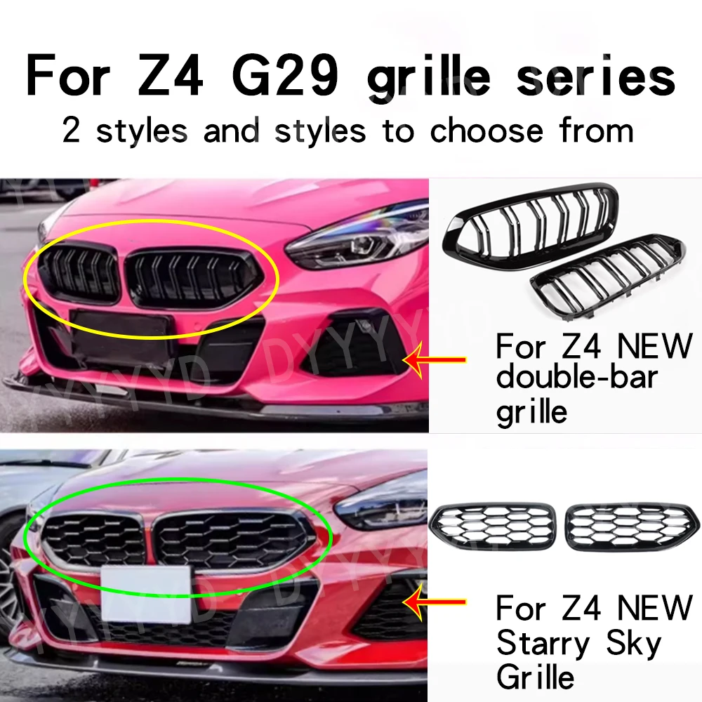 

Car Front Racing Facelift Center Radiator Gloss Black Grilles Replacement For BMW Z4 G29 2019 2020 2021-2025 Racing Grills