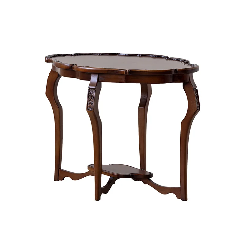 

Medieval living room solid wood coffee table tea table Japanese retro home edge corner few new Chinese shelves