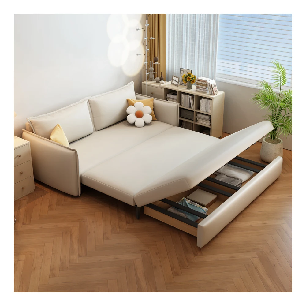 Soft Velvet Sleeper Single Sofa Bed With Storage Fold Sofa …
