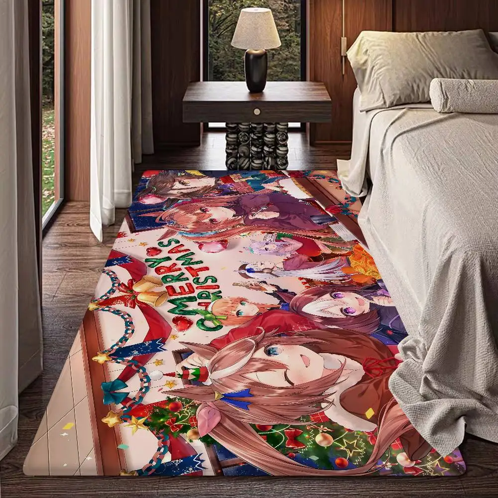 Uma Musume Pretty Derby Cute Floor Mat Non-Slip Laundry Room Mat Laundry Decor Balcony Child Living Room Bedside Mats