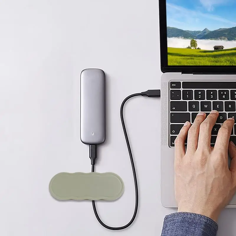 Adhesive Cable Clip 2 Slots Charger Cord Organizer Desk Wire Holder Bedside Cable Management Cable Clip Cord Organizer