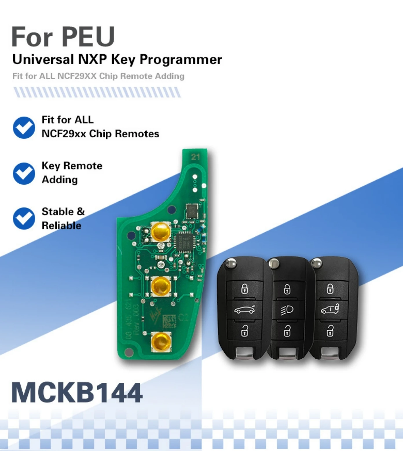 KiTi For NXP Killer MCKB0140-149 Adapter Base for Renault Smart Key Clone Programmiz for HON TOY PEU REN GEE AITO M7 Fiat HJ