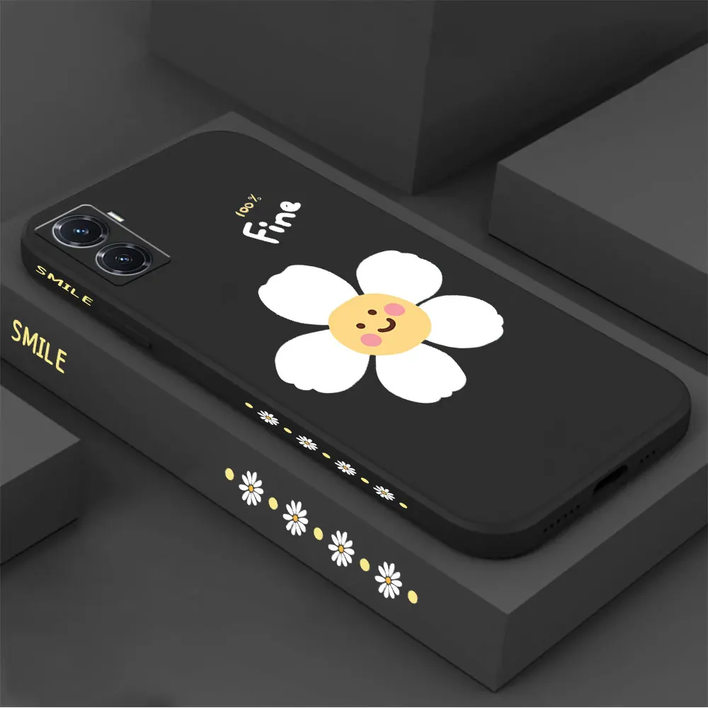 Scattered Daisy Flower Case For VIVO Y93 Y85 Y83 Y77 Y77E Y76S Y71T Y66 Y55S Y53S Y52S Y51S Y50 Y35 Y33S Y31 Y30 Cover