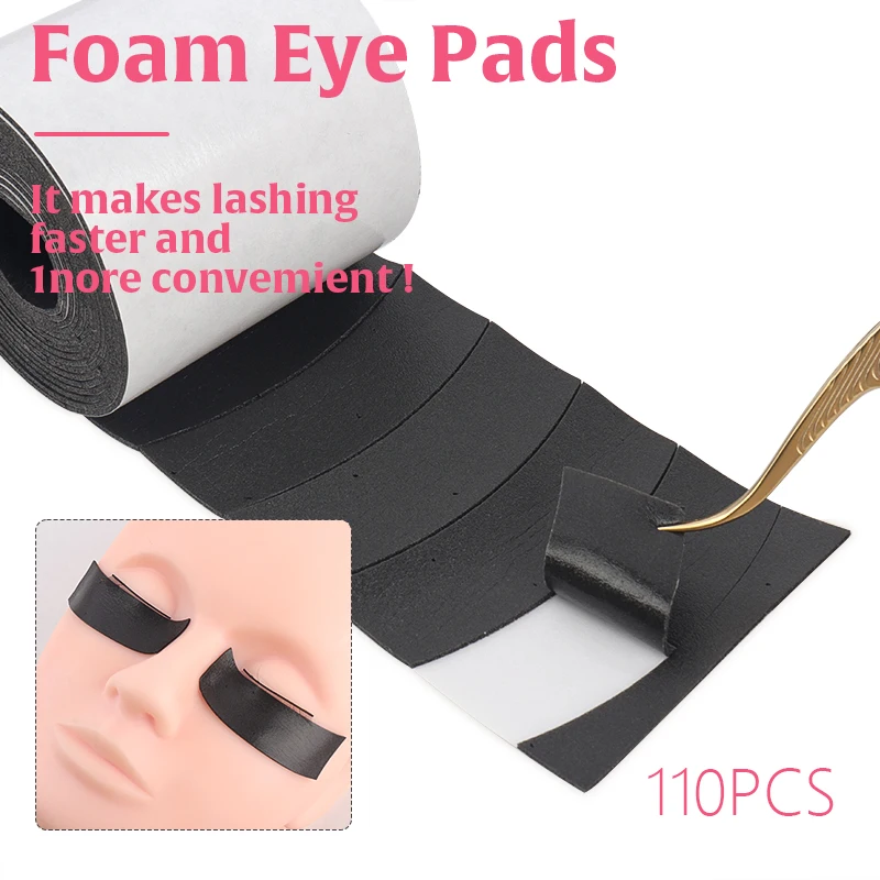 110pcs/Roll Soft PE Foam Lash Isolation Pads Disposable Under Eye Tape Sticker Eyelash Extension Separator Patches Beauty Salon