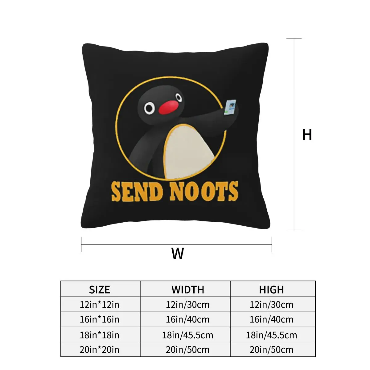 Pingu Pinga Penguin TV Square Pillowcase Pillow Cover Cushion Decor Comfort Throw Pillow for Home Car