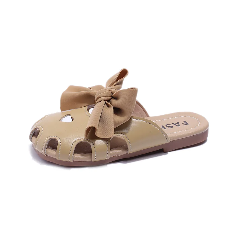 Zapatos de cuero PU con agujeros en forma de corazón para niños, zapatillas de princesa con lazo para niña, zapatillas de Color sólido, suela blanda con lazo, zapato para niño pequeño