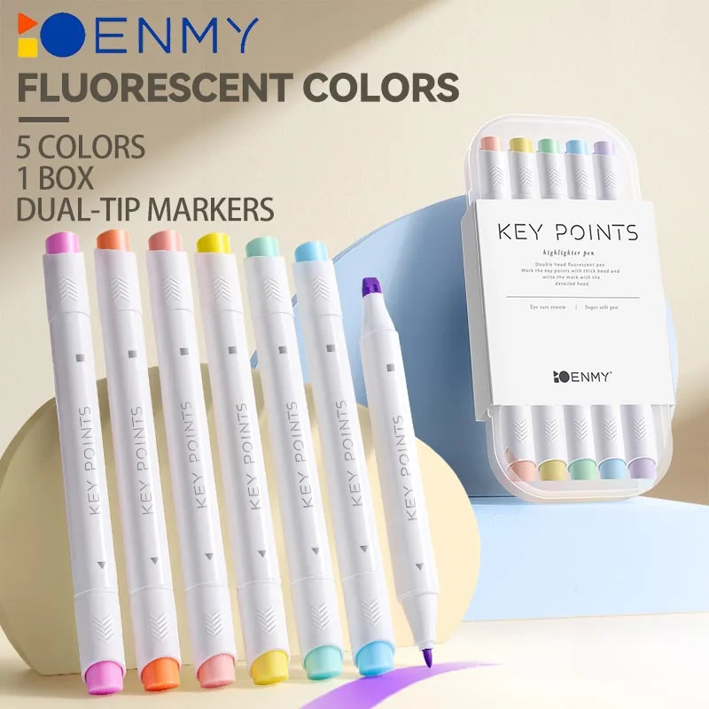 

5 шт., пастельные маркеры для макарон, маркер, двуглавые ручки, флуоресцентная ручка, маркеры для рисования, канцелярские принадлежности, школьные принадлежности