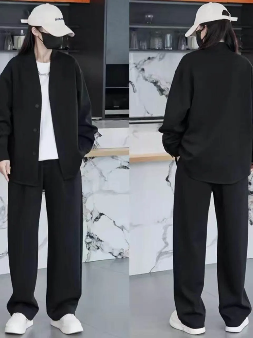 2026 New Men's Casual Sportswear Set Pure Color Long Sleeve Jacket And Pants Two-Piece Suit Simple Design Premium Feeling