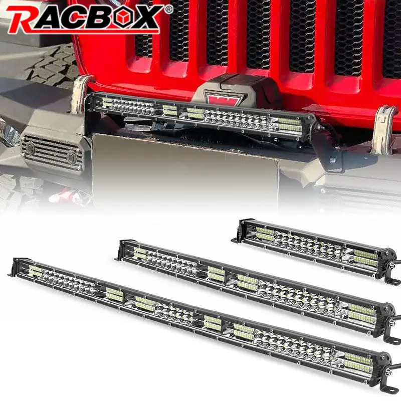 Ultra Slim LED Light Bar 10 20 30 Inch Dual Row led bar Combo Beam work lamp Driving Lights for Auto Jeep off road 4x4 12V 24V